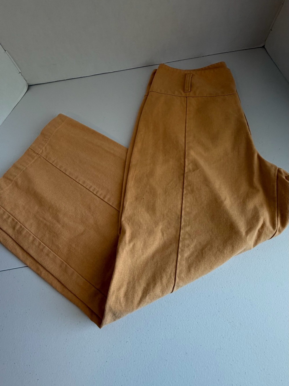 Rag Poets High-Waist Wide Leg Capris Tan Size 27 - Picture 2 of 8